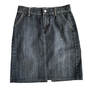 Gap Womens Dark Wash Pencil Midi Jeans Skirts‎ Size: 2